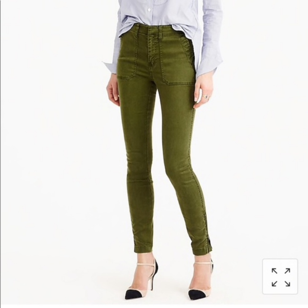 J.Crew Skinny stretch cargo pant w zippers sz 25